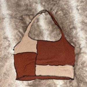 PATCHING HALTER TOP